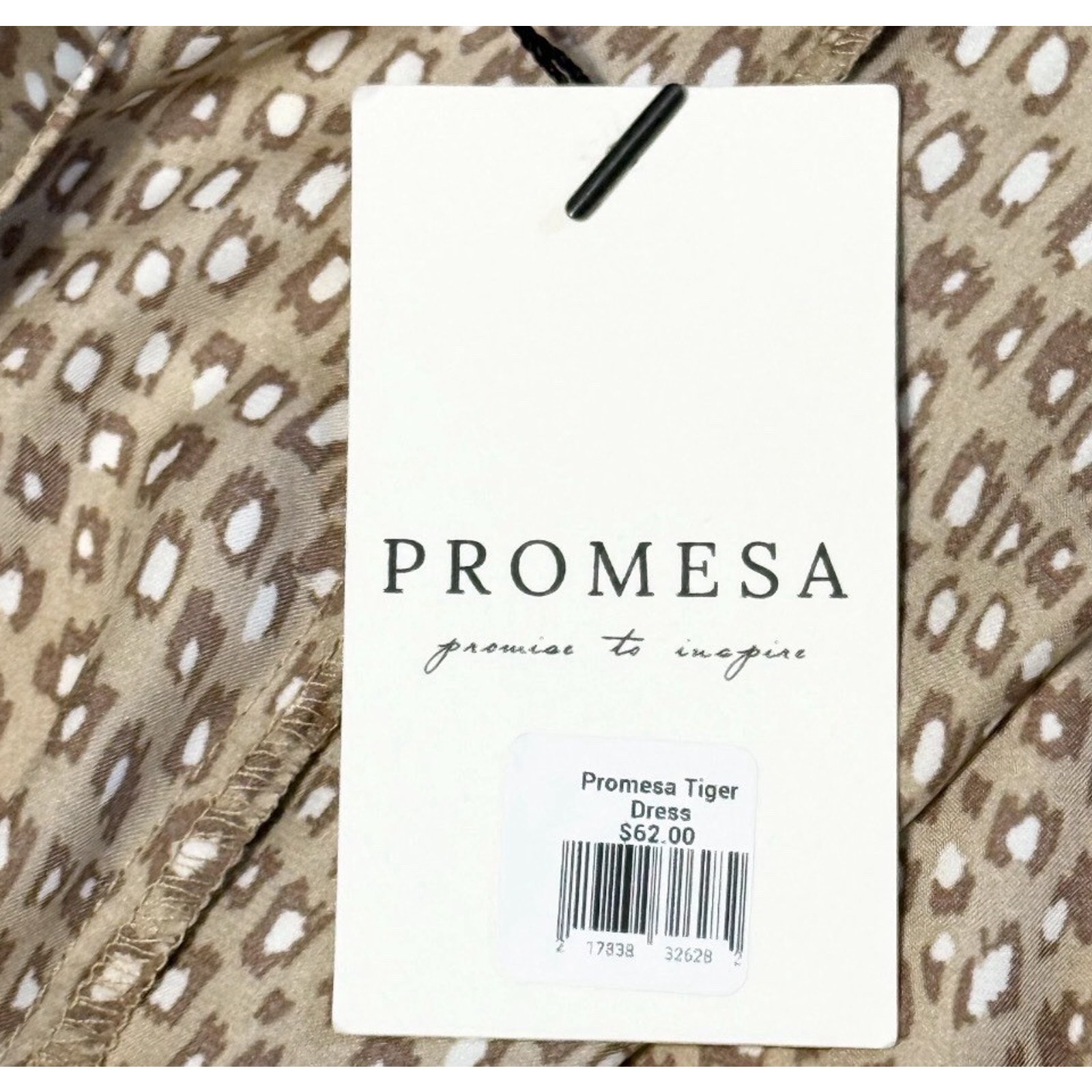 Women's Animal Print Mini Dress Satin Cocktail Party Twist Waist Size Small Nwt — image 6 of 8